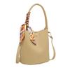 New Bag Women 2025 Korean Version of Fashion High-end Silk Scarf Portable Bucket Bag Niche Design Foreign Style Messenger Bag