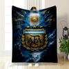Argentina Football Association Emblem Warm Blanket Flannel Blanket for Bedroom, Living Room, Sofa, and Nap Sofas