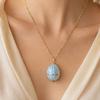 Openable Oval Pendant Necklace Dainty Birth Flower Necklace January To December