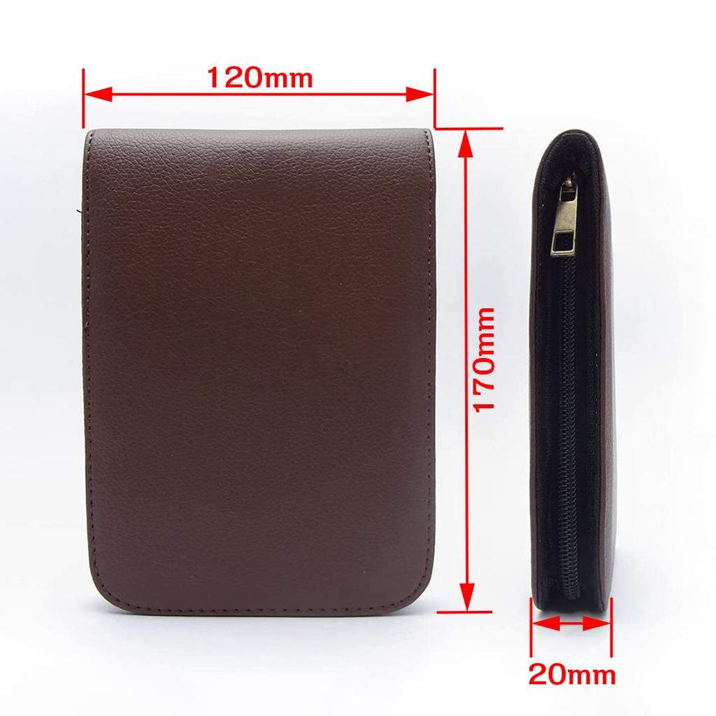 RISACCA Large Capacity Leather Fountain Pen Pencil Leather Collection Holds 12 Pens Case, Case, Pouch,
