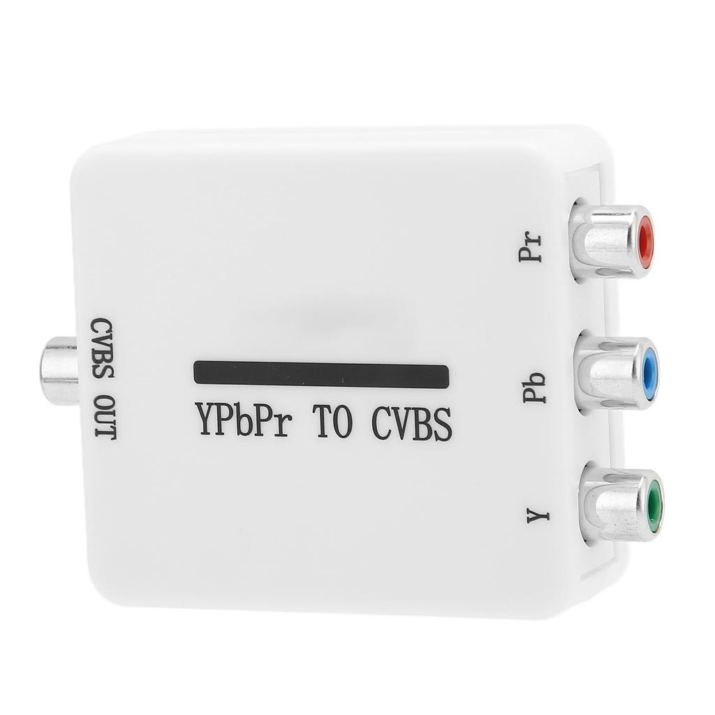 Video Converter Mini YPbPr to CVBS Audio Video Adapter for Projectors Monitors TVs