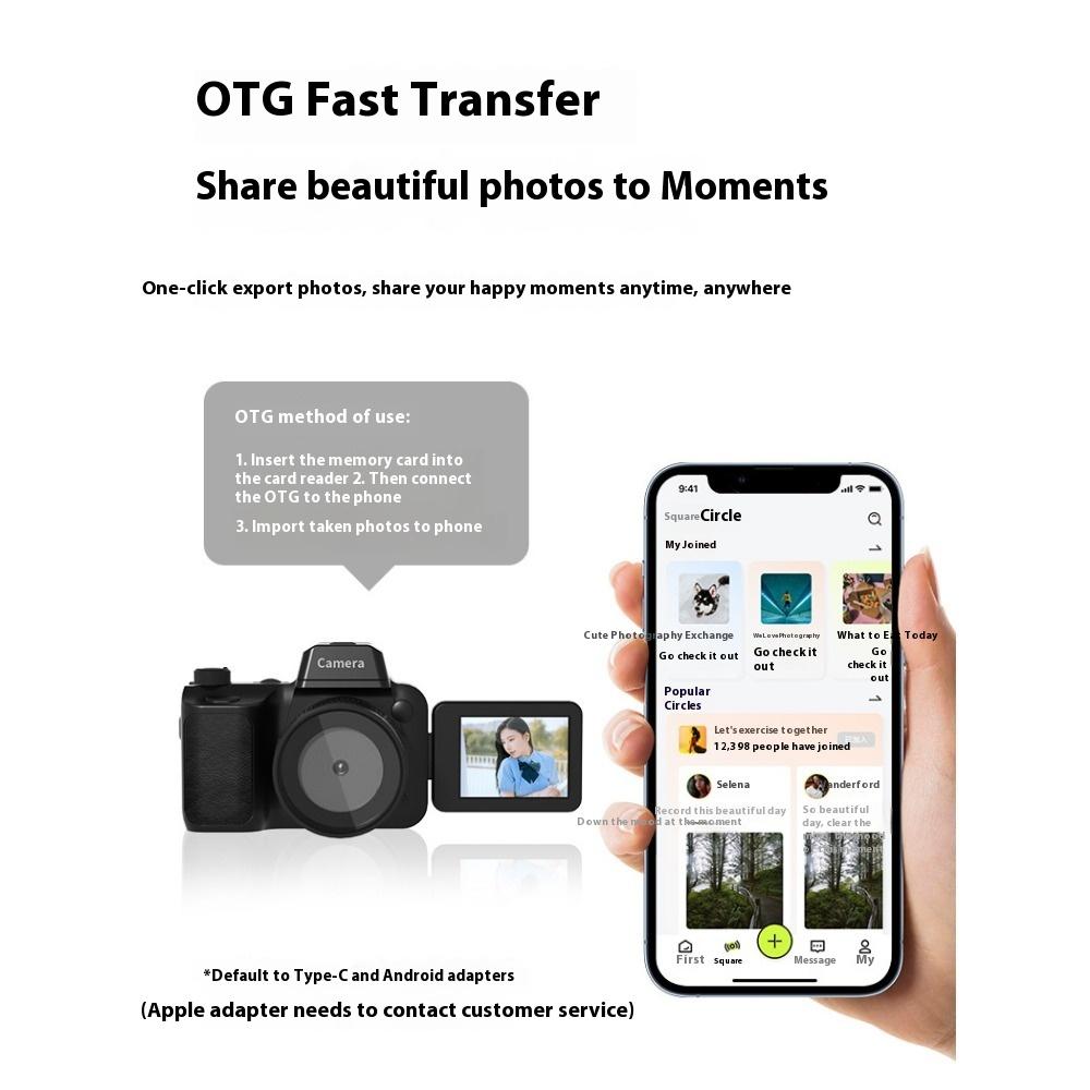 Student High Definition Digital Camera Retro Ccd Campus Entry Level Travel Vlog Card Microsingle Reverse