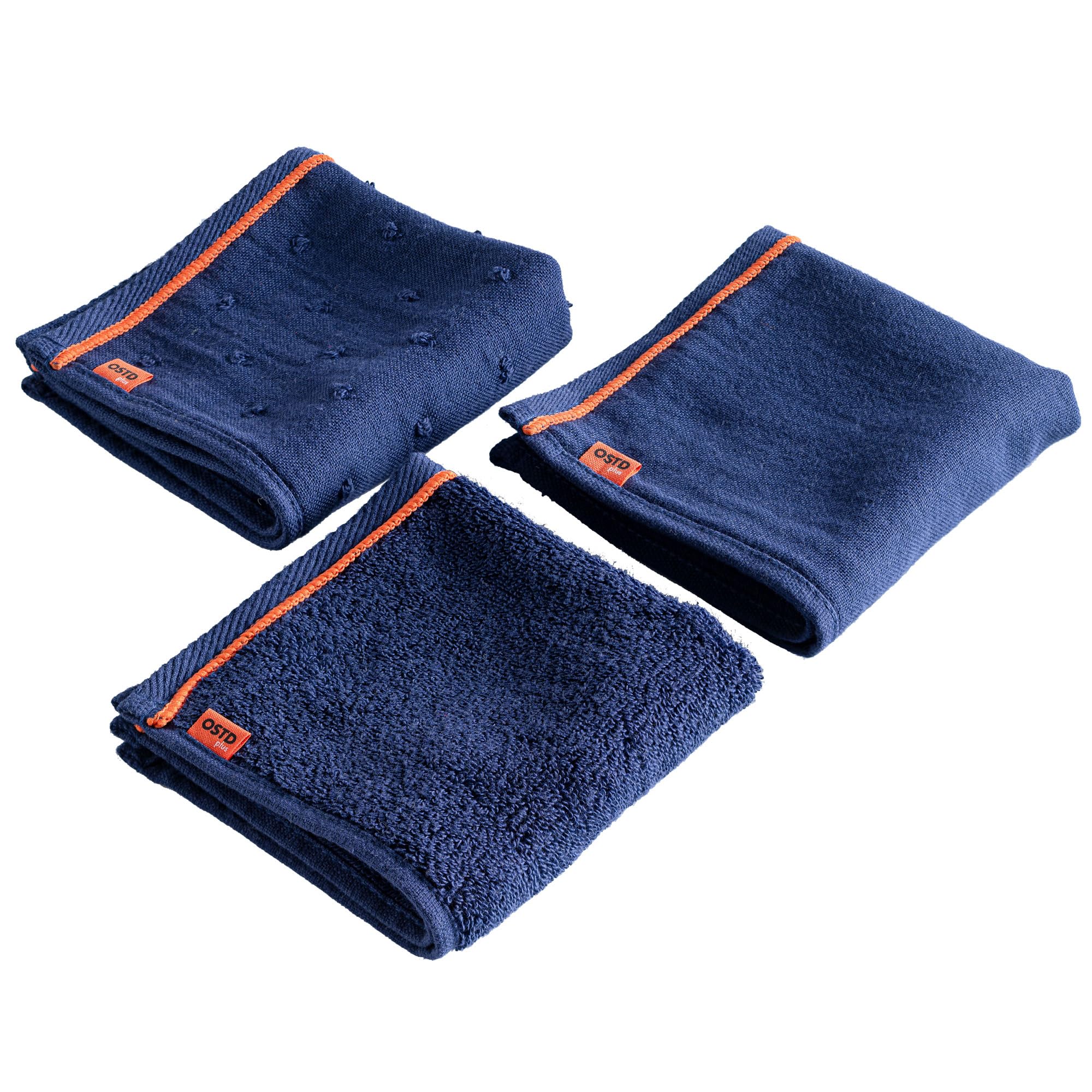 

Носовые платки OSTDplus, Набор из 3 штук, Темно-синий, Мужские, 100% хлопок, Ручные полотенца, 3 разных переплетения, Прибл. 25 х 25 см