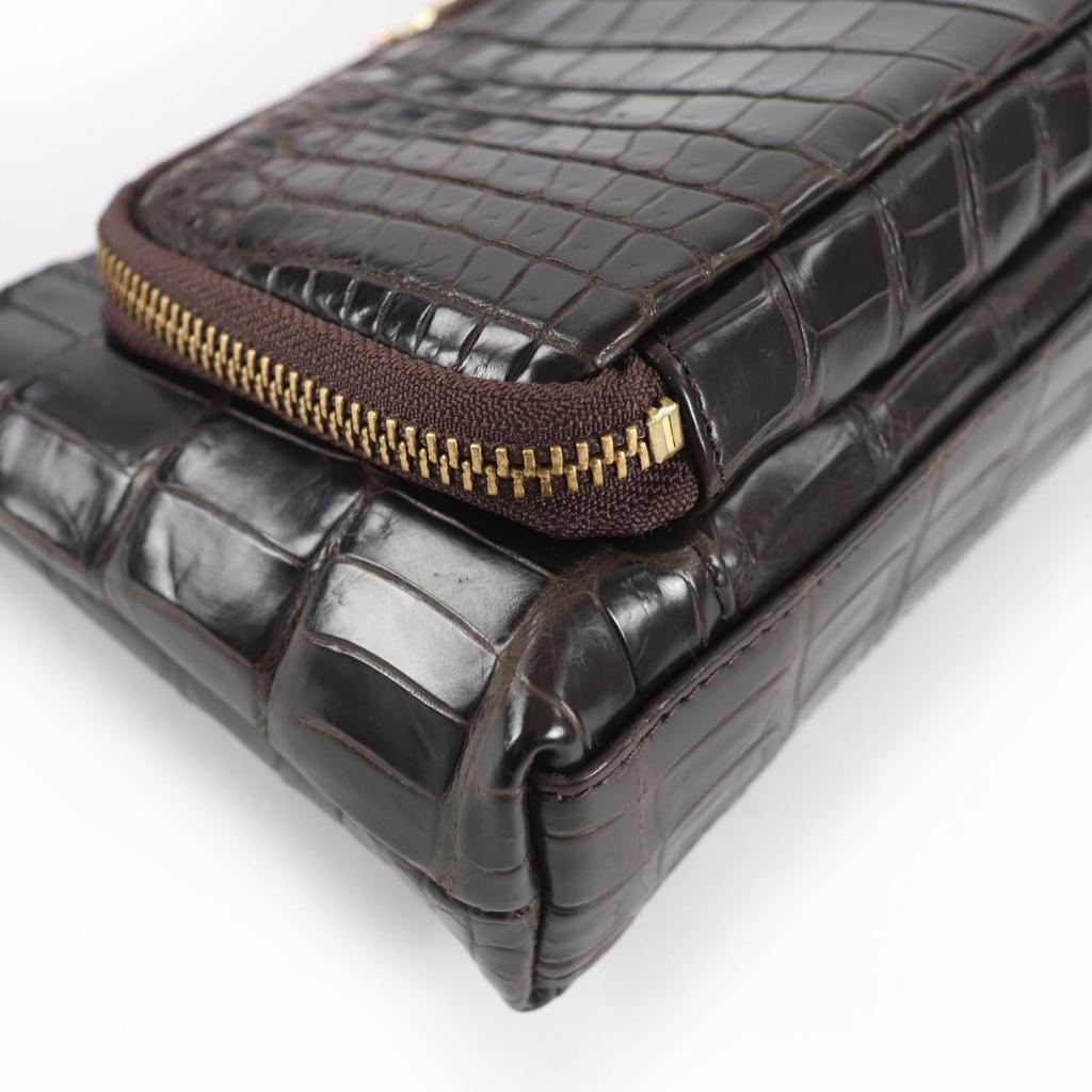 Ausgezeichnete Balaid’or Schultertasche Krokodilleder 2-Wege-Handtasche mit JRA-Etikett Gebraucht