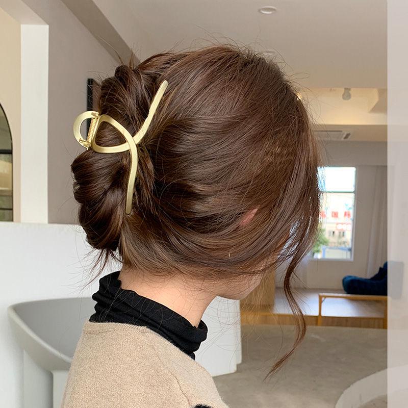 High-End Large Metal Claw Hair Clip for Women - Elegant Updo Accessory