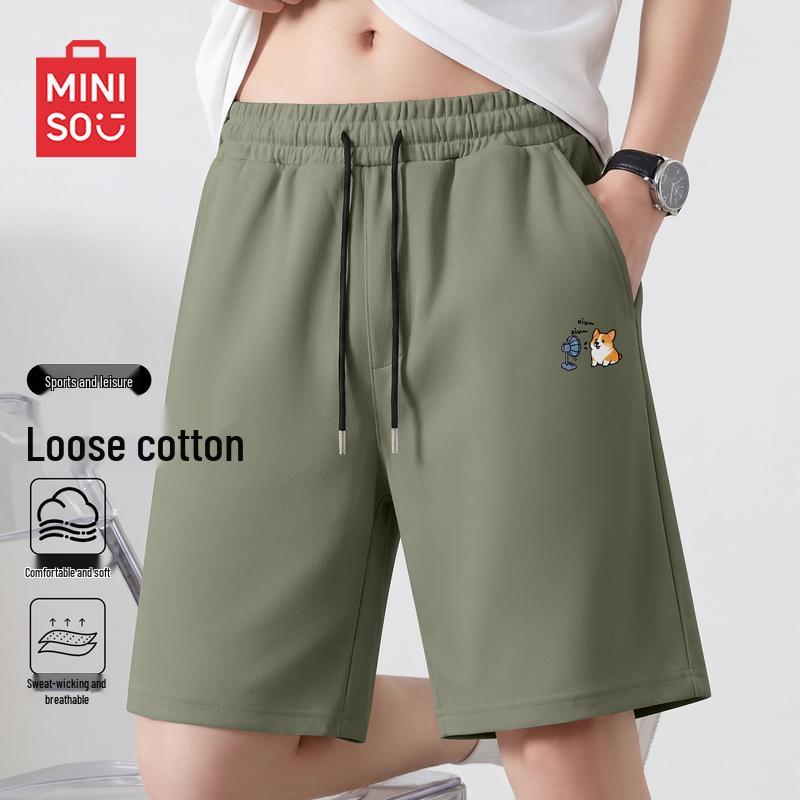 MINISO Men s American Style Loose Fit Cotton Athletic Shorts 3XL