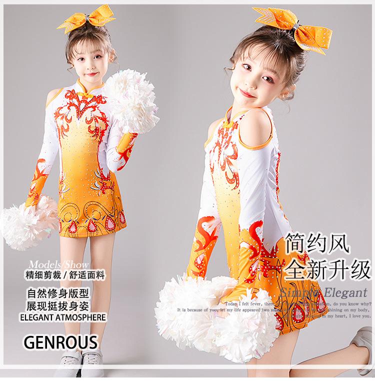 Chinese-style Cheerleading Uniforms Performance Costume Team