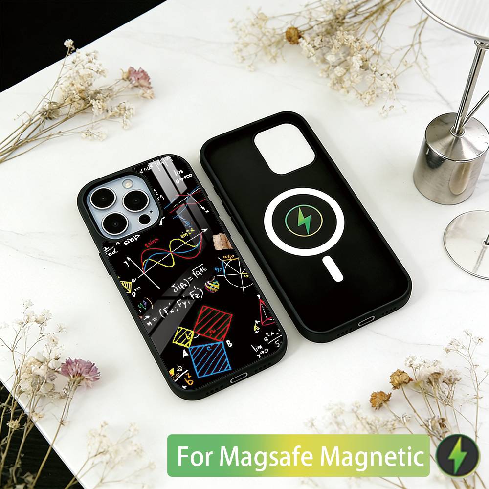 Physik Chemie Mathematik Handyhülle Für iPhone17,16,15,14,13,12,11 Plus,Pro Magnetisch Für Magsafe Kabelloses Laden