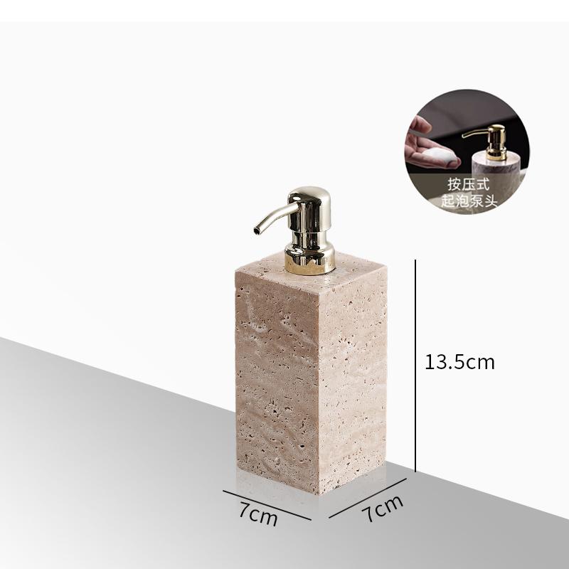 Creative Square Marble Lotion Bottle Hotel Bathroom Shampoo Refill Bottle Household Shower Gel Soap Dispenser Bathroom Accessory