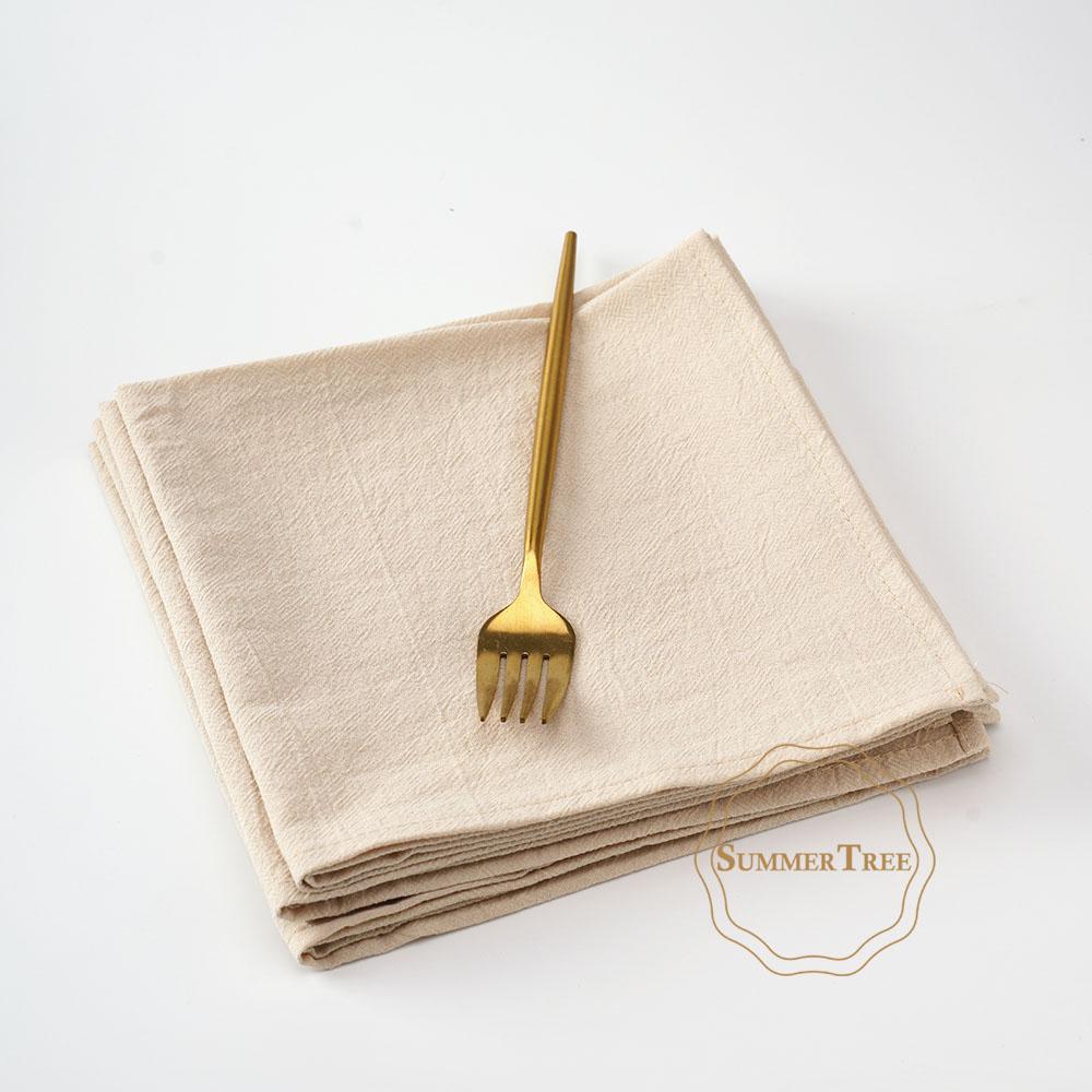 12 Piezas 40x40cm Servilletas de Tela Algodón Lavado Cena Vintage Suave Servilleta de Mesa Posavasos para Restaurante Hogar Boda Fiesta Decoración