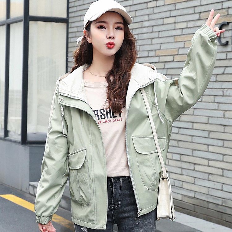 Women's Short Trench Coat Korean-Style Fashionable Loose Casual Outerwear for Spring and Autumn