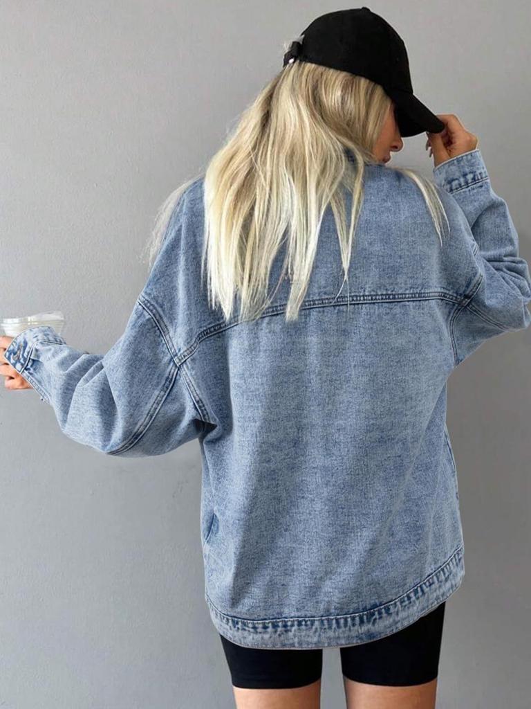 Europäische/Amerikanische Mode Damen Lockere Jeansjacke - Vielseitig für Frühling/Herbst