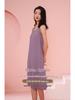 Women's Modal Sleeveless Nightgown with Chest Pad - Spaghetti Strap, Over-Knee Length, Sexy Summer Sleepwear
