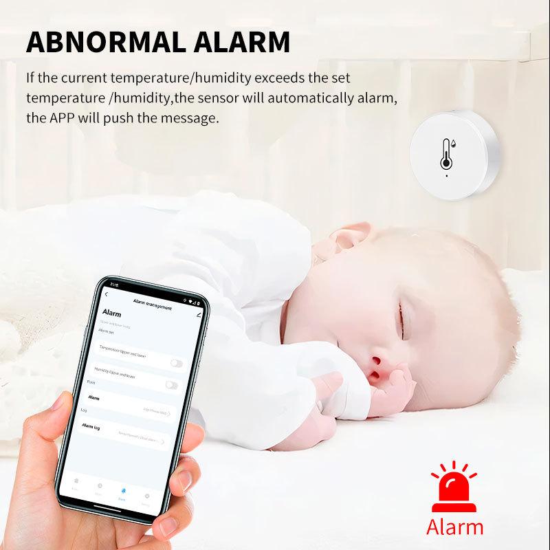 Tuya ZigBee Real Time Temperature And Humidity Sensor Work With Alexa Google Home Smart Home Smart Life/Tuya Smart App Control