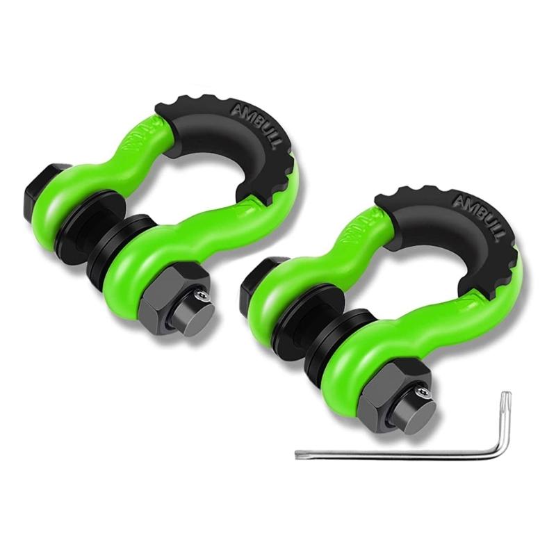 High-performance Bow Shackles 3/4" D-Ring Shackle Unbreakable Carbon Steel for Offroad  Vehicles Truck Recovery