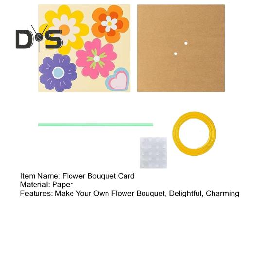 6/12/24/48 Set Blumenstrauß-Bastelset. Stellen Sie Ihren eigenen Blumenstrauß zusammen. DIY-Blumenstrauß-Set zum Muttertag aus Papier für Aktivitäten in der Schule und zu Hause für Kinder.