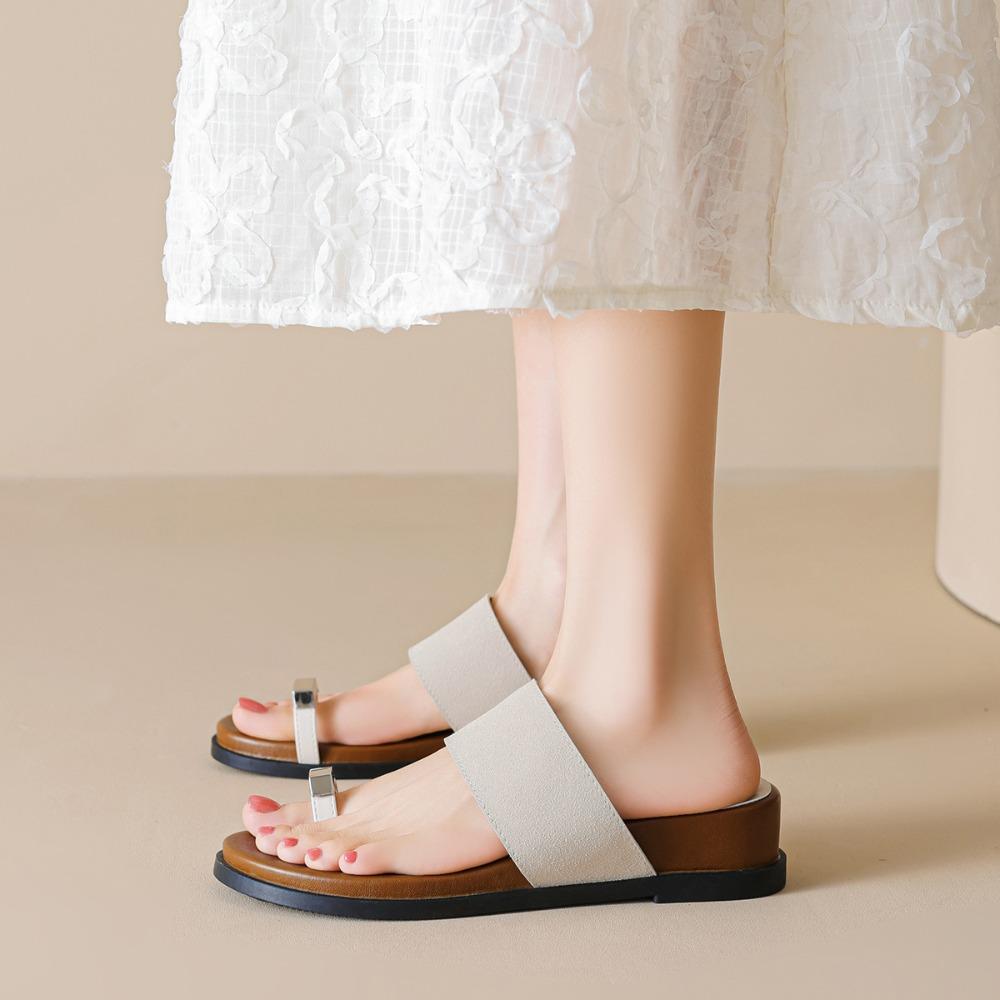 Fashion Slippers Woman Sandals French Retro Platform Cover Toe Sandals with Skirt Slippers Women's Summer Sandals Plus Size 43