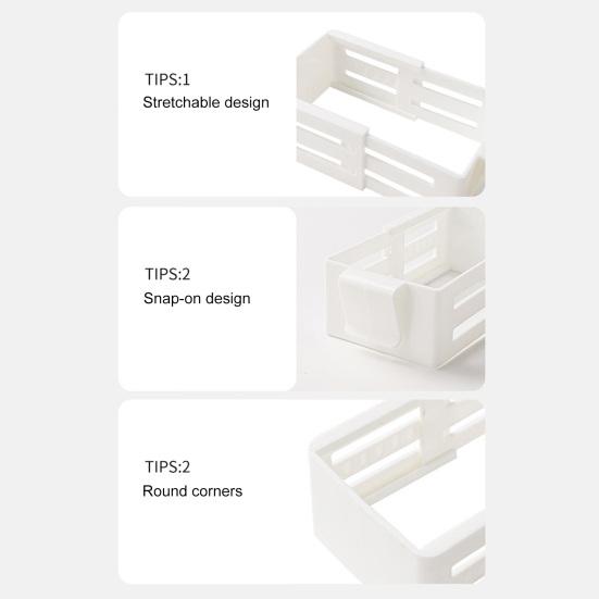 Kühlschranktür-Organizer, Geteilter Hängekorb zur Aufbewahrung, mit Klick-Teleskop-Design, Kühlschrankregal für Saucen und Snacks