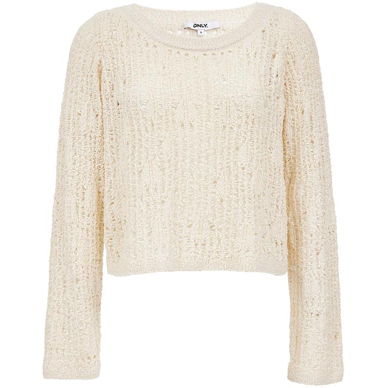 

ONLY Women s 2025 Autumn Soft Loose Boat Neck Knit Sweater S