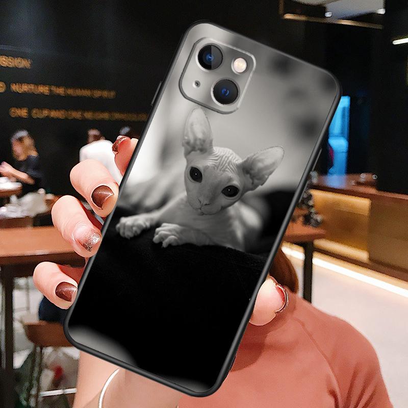 Sphynx Sphinx Cat Phone Case For iPhone 16 Pro Max 15 14 13 12 11 Pro Max Plus 12 13 Mini XR 16e Funda Cover