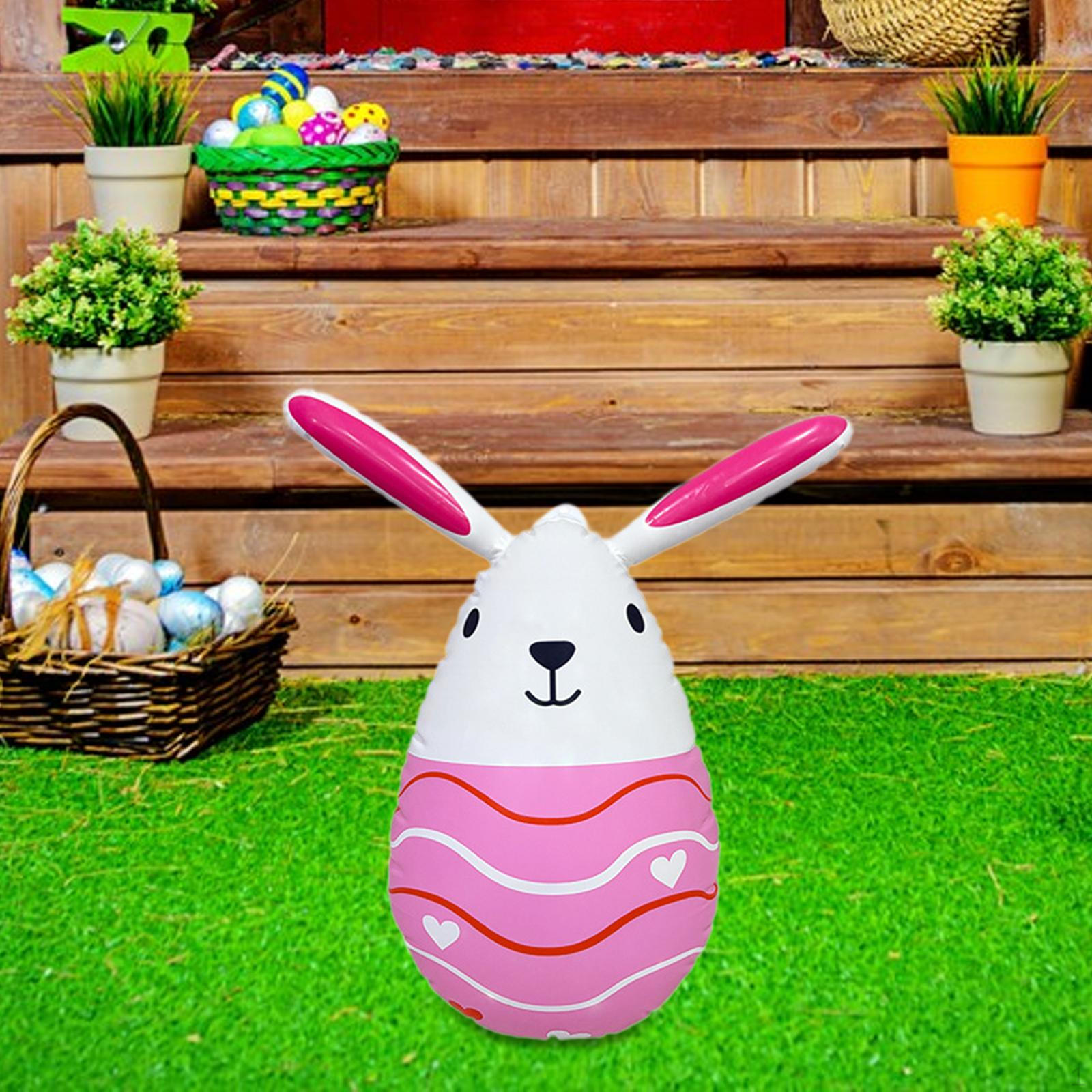 Easter Egg Inflatable Decoration Bunny Outdoor Indoor PVC Decorative Party Supplies for Yard