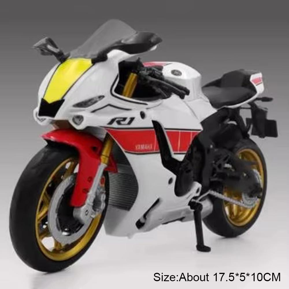 1:12 Yamaha Yzf-r1m Alloy Bmw S1000rr Motorcycle Toys Diecast Car Front Wheel Steering Rubber Tires Vehice For Boy Holiday Gifts