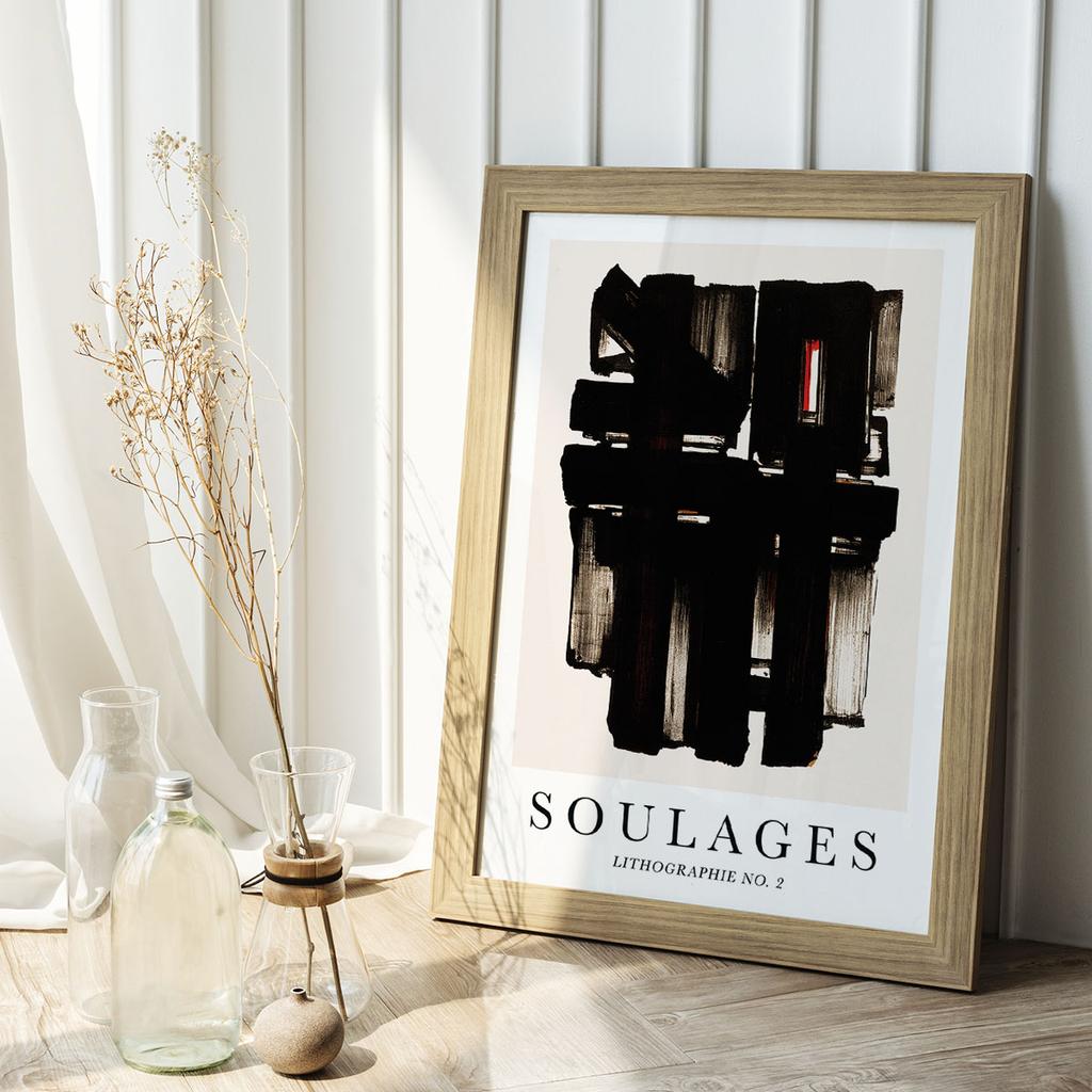 Poster Soulages Abstraction Painting