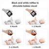 High Contrast Shapes Sets Baby Toys,Black and White Stroller Toy for Car Seat Baby Plush Rattles Rings Hanging Toy for Newborn,Toddlers Etc.(4Packs)