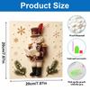 Handmade Framed Pearl Painting Set with Christmas Nutcracker Design 5D Shiny Bead Art Canvas Creative Craft for Home Holiday Room Decor