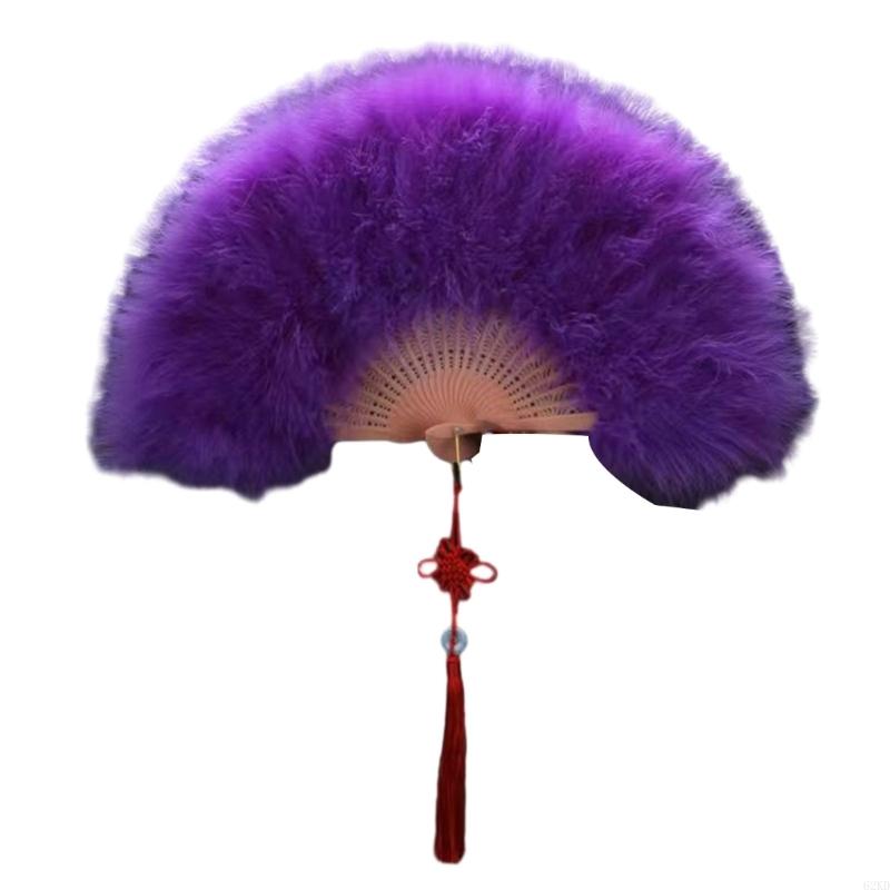 62KD Fan Foldable Decorative Fan Portable for Women's Costume Accessary 1920s Vintage Fans