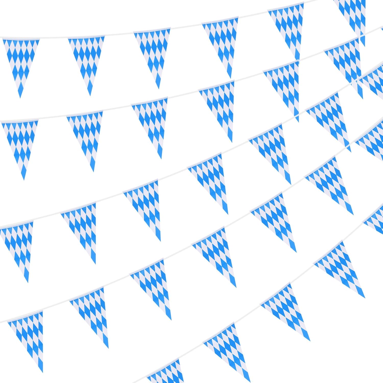 CHRORINE 99 Feet Oktoberfest Pennant Banner Bavarian Bunting Flags, Oktoberfest Decorations Party Supplies, German Party, October Festival 99 Feet