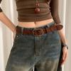 Weave Twists Woven Waistband PU Leather Men Belt Cool Suede Belt Male