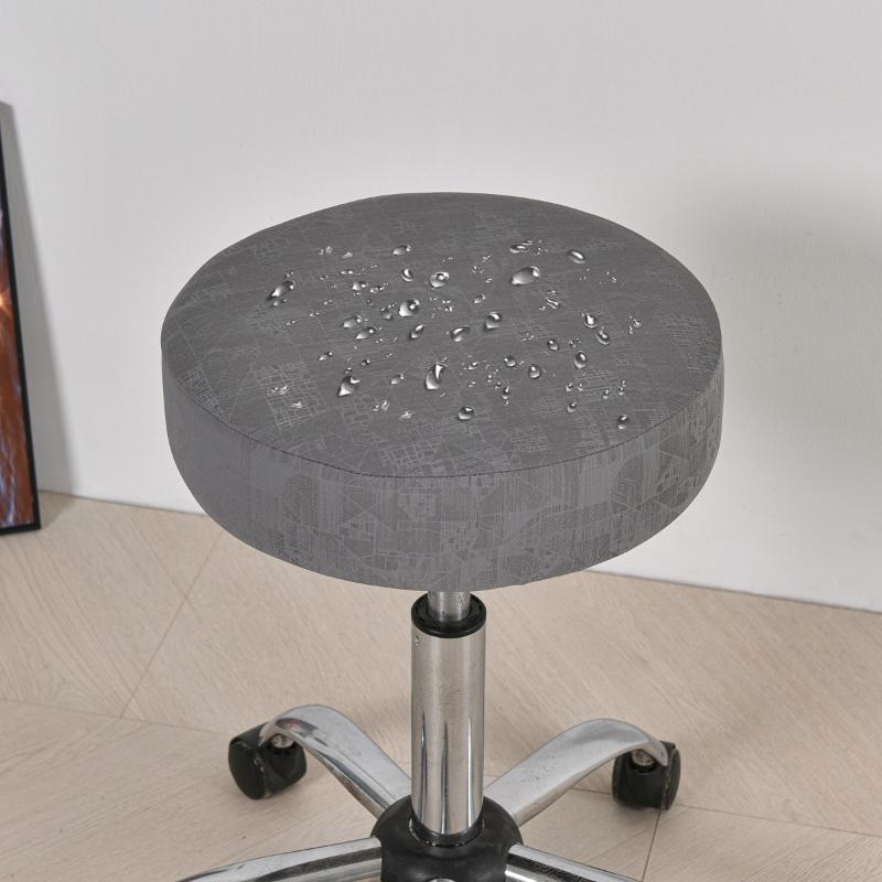 Waterproof PU Leather Seat Cover Dustproof Round Universal Chair Cover Barber Bar Stool Home Restaurant Furniture Protector