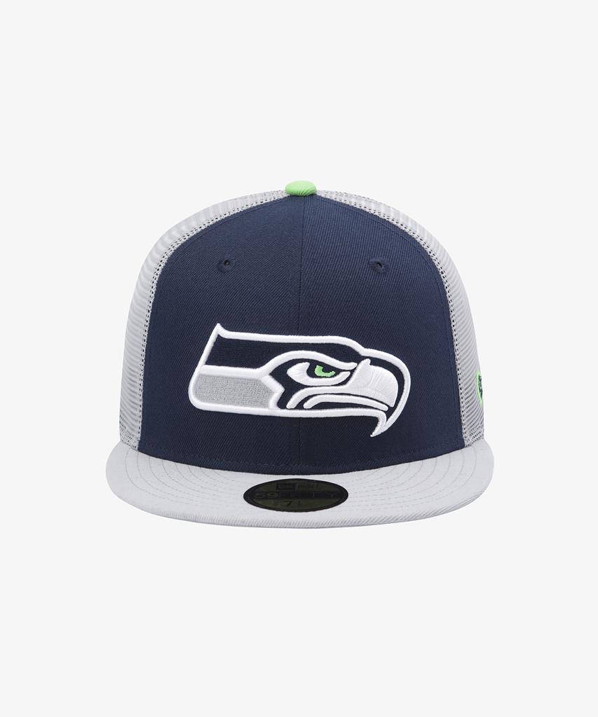 New Era Nfl Seattle Seahawks Basic Mesh Fitted Cap Ocean Blue/Dolphin Grey 15131683