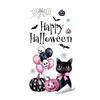 Removable PVC Holiday Stickers Halloween Window Sticker, Cute Ghost Black Cat Pumpkin Decal, Waterproof Reusable Static for Windows Cling