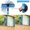 Glass Wiper Window Cleaning Tool Set Screen Cleaning Window Squeegee Microfiber Scrubber Scale Remover Glass Cleaner with Extension Pole Adjustable