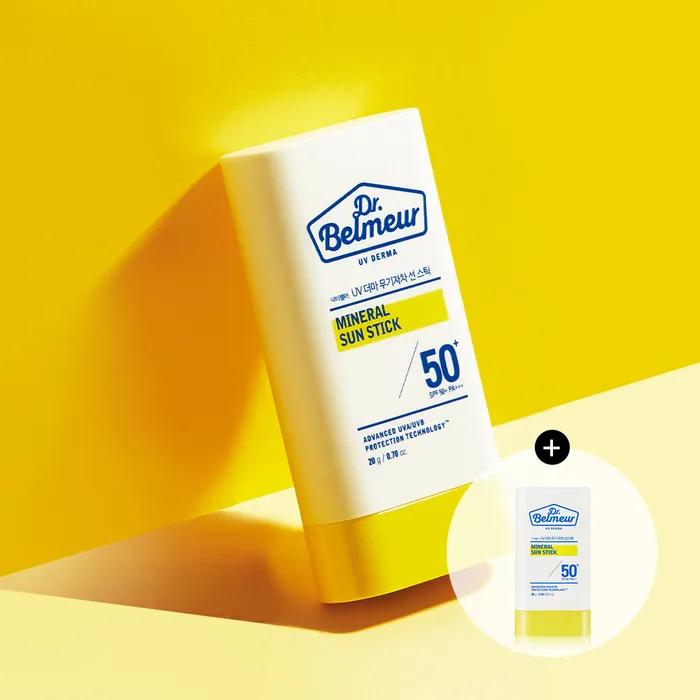 [1+1] The Face Shop Dr. Belmer UV Derma Mineral Sun Stick SPF50+ 20g