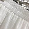 2025 Summer Women's High-Waist Slimming A-Line Mini Skirt: White Lace Layered Ballet Style
