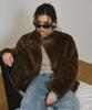 AENE Atmo Faux High-Neck Fur Jacket (Beige)
