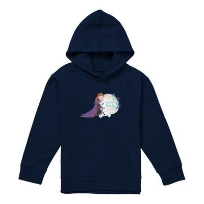 Childrens/Kids Like Warm Hugs Anna And Olaf Pullover Hoodie