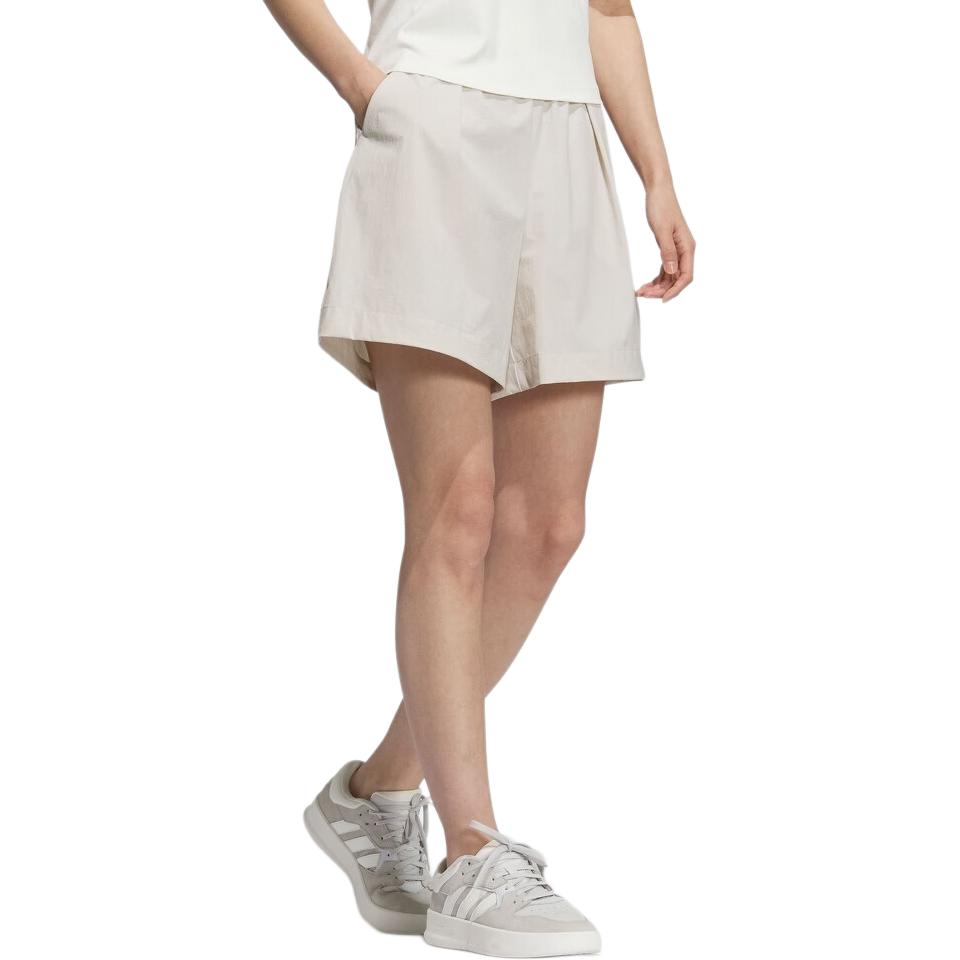 Adidas Logo Wv Shorts Sport Minimalist Fashion Comfortable Casual Shorts Women Shorts Beige JL6289