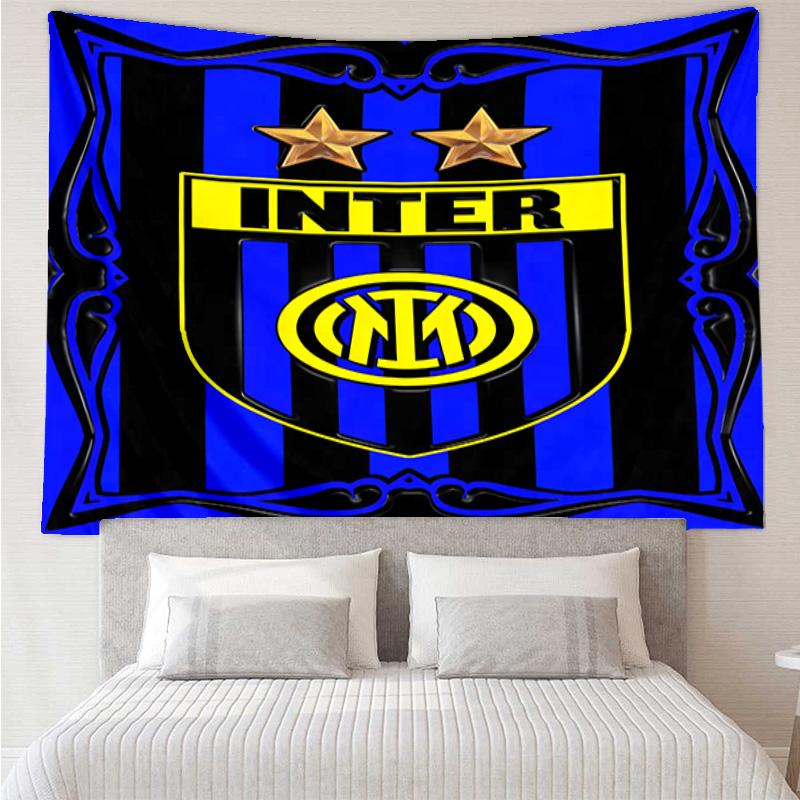 1PC Mi-lan FC Emblem Printed Tapestry Room Decoration Wall Hanging for Living Room Bedroom, dormitory, Birthday and Christmas gifts
