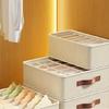 Convenient Cotton Linen Underwear Sorter Space Saving Lingerie Divider Household Panty Organizer Case for Bedroom