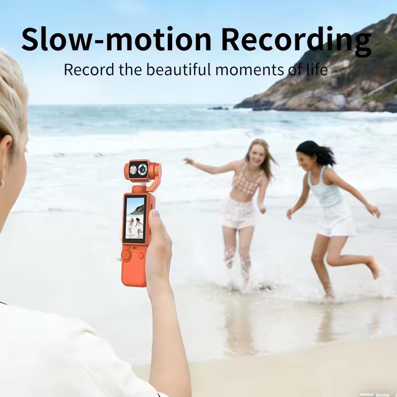 4K Handheld Sports Pocket Camera Display 180° Rotatable WiFi Wireless Video Recorder Built-in Fill Light Motion Camera 2000mAh