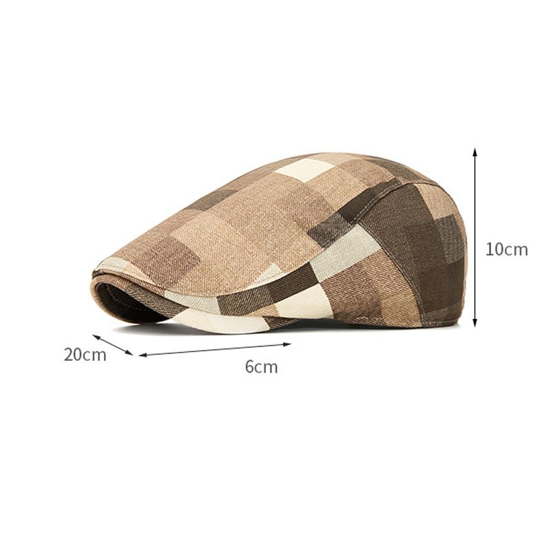 Plaid Beret Unisex Spring Summer British Forward Cap Sunshade Cap