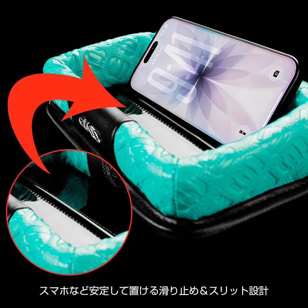 D.A.D Lounge Tray SS Model Monogram Leather Ocean Blue [HA748-01-01] Car DAD GARSON