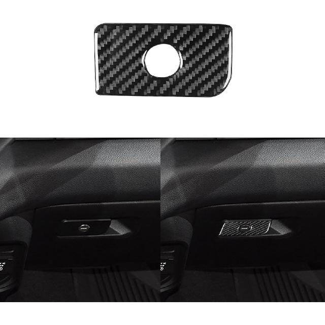 Real Soft Carbon Fiber Car Gear Shift Control Panel 2/4WD Switch Button Dashboard Trim Sticker Compatible with Dodge Ram 1500/2500/3500