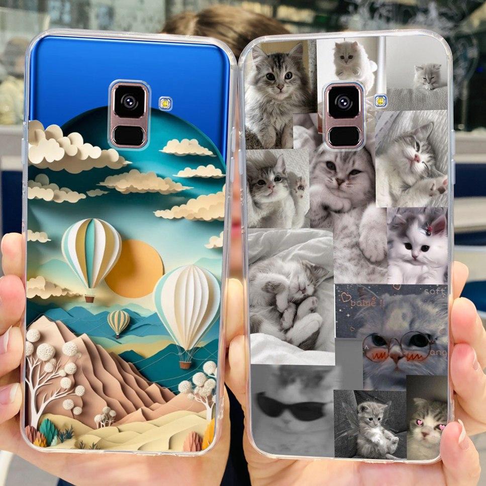 For Samsung Galaxy A8+ A8 Plus Case New Butterfly Flower TPU Soft Silicon Cover For Samsung A8+ 2018 SM-A730F Phone Case Funda