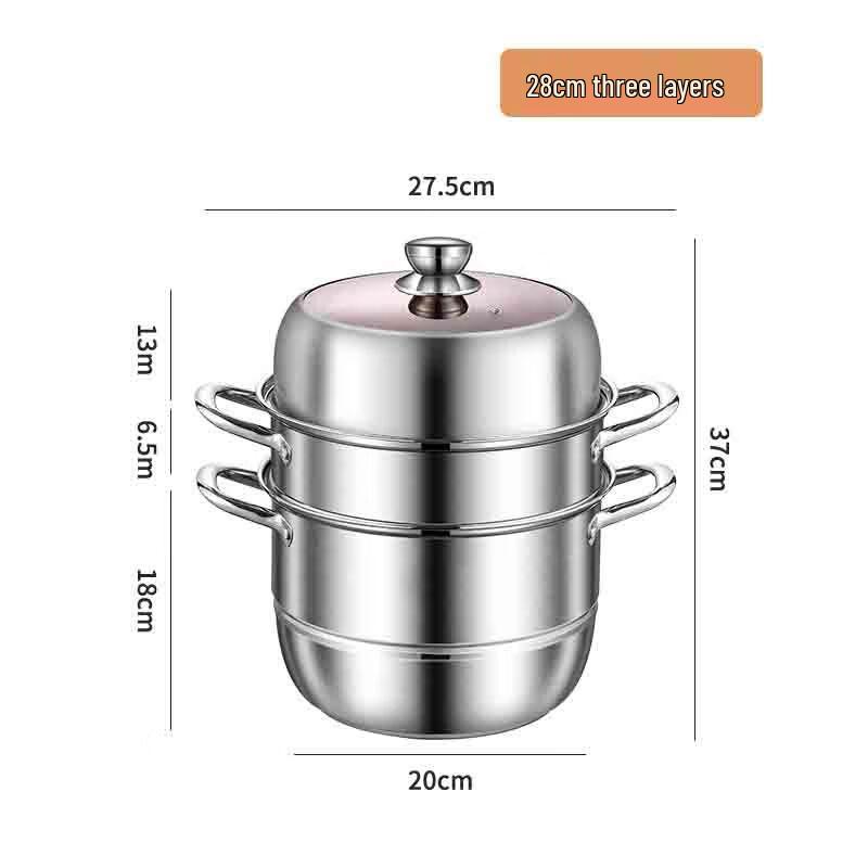 Jingxin 304 Stainless Steel Multi-Layer Steamer Pot