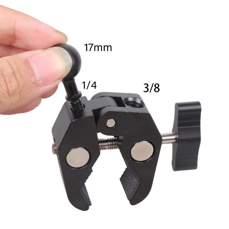 Handlebar Clamp Mount Base 17mm Ball Head for Rails 12-50mm Aluminum Bike Motorbike Phone Mount Holder Claw Clamp Base